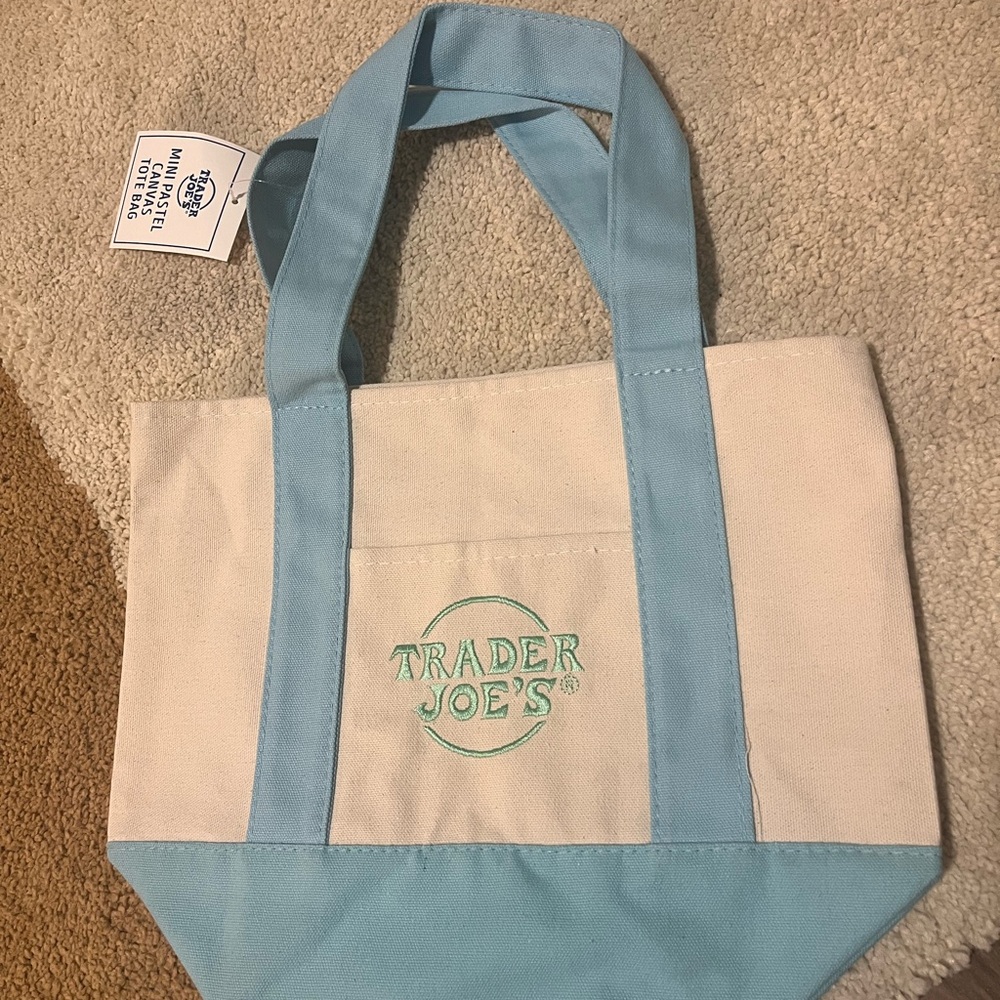 Trader Joe’s Mini Pastel Canvas Tote Bag – Choose Your Color!